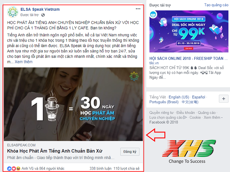 hình thức quảng cáo facebook