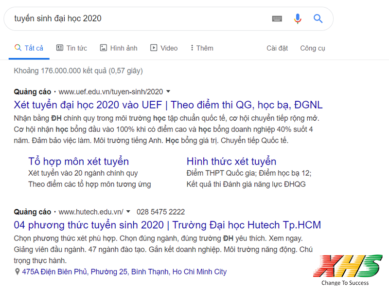 ngành tuyển sinh - google