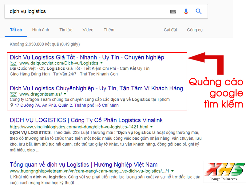 quảng cáo logistics