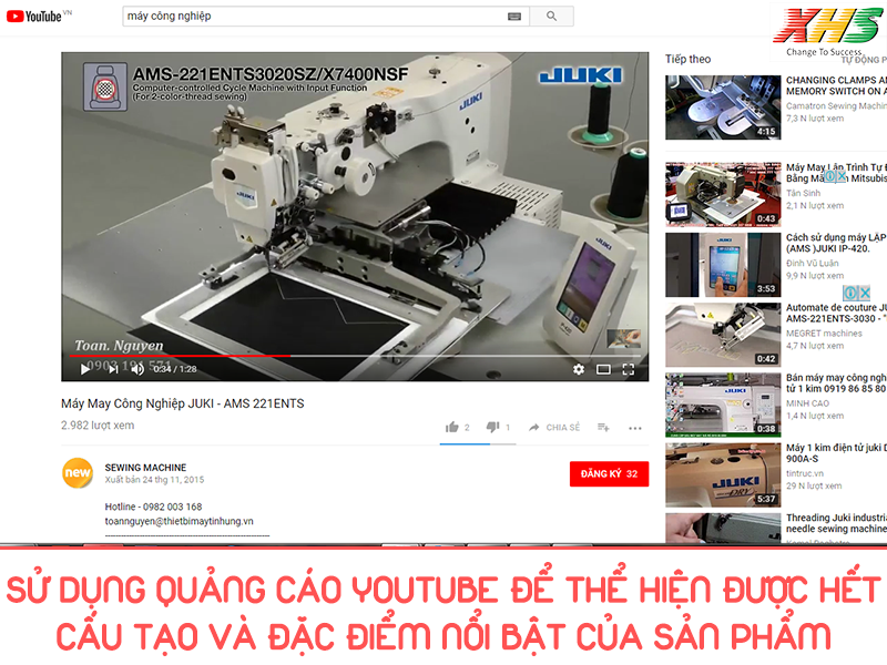 quảng cáo online máy công nghiệp