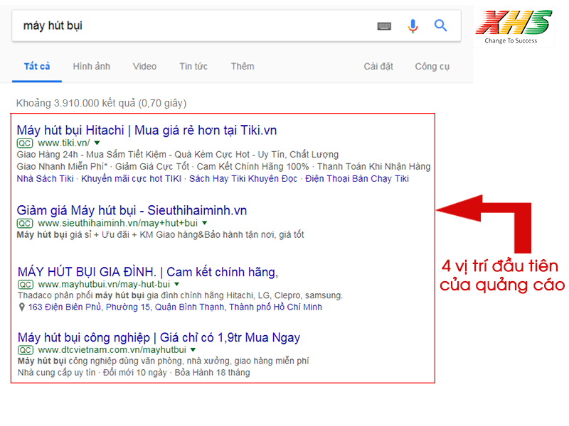 quảng cáo online máy công nghiệp