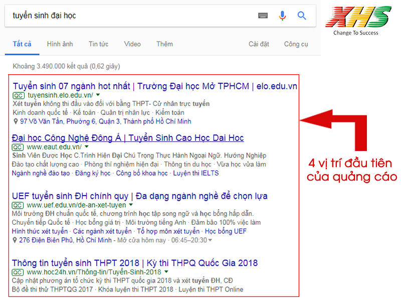 quảng cáo tuyển sinh